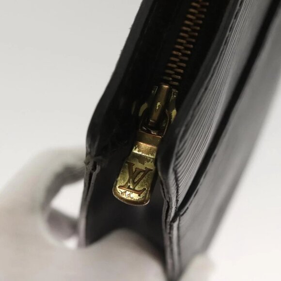 LOUIS VUITTON Epi Pochette Homme Clutch Bag Black Noir M52522 LV Auth 118831 - Picture 10 of 14